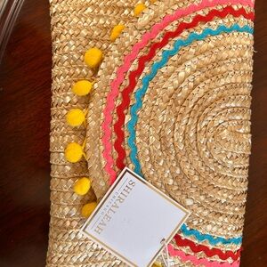 Straw Clutch brand new with tags